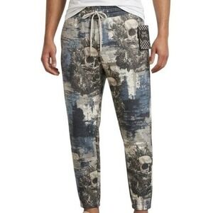 Rebel Vengeance Men's Size Medium Skull Gothic Print Relaxed Jogger‎ Sweatpants